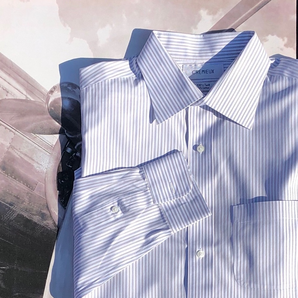 Cremieux Gray Long Sleeve Dress Shirt 16/34